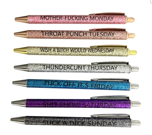 7 Pack Days of the Week Pens (Adult)