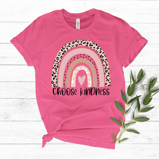 Choose Kindness Animal Print Rainbow