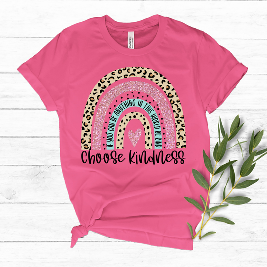 Choose Kindness Leopard Rainbow